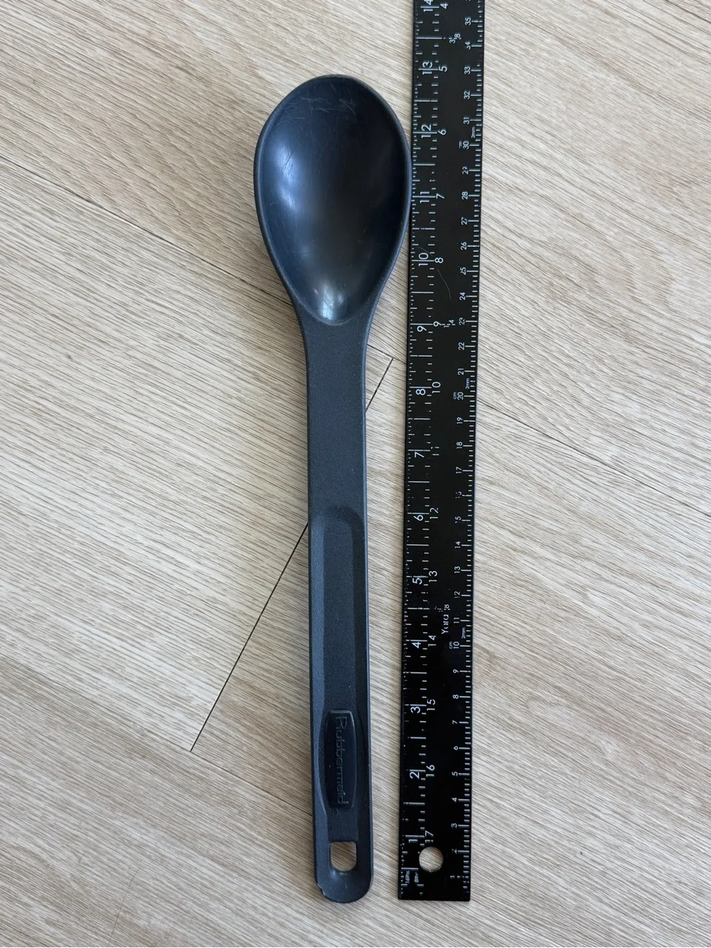 Vintage Rubbermaid Nylon Black Serving Basting Solid Spoon Black 1973 USA 13”